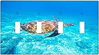 Vista 52 de Baby Turtle - Cubierta decorativa de pared para interruptor de luz de palanca de 1 banda, lindas tortugas subacuáticas, placa frontal eléctrica
