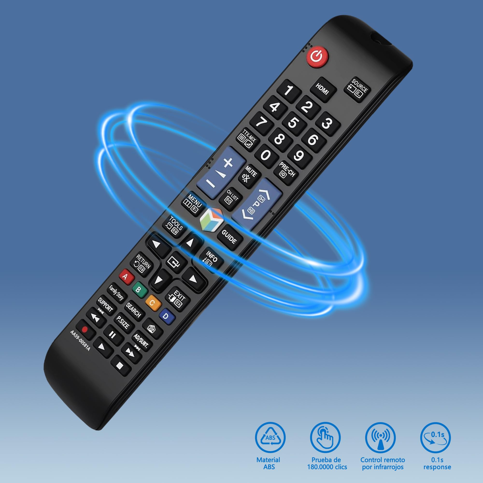 Nowy wymienny pilot AA59-00581A do Samsung Smart LCD LED TV AA59-00582A AA59-00580A - Nie ma potrzeby regulacji