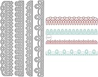 Vista 26 de DzIxY Hermosas flores con borde de encaje de corte de metal para kit de fabricación de tarjetas, juegos de troqueles de papel en relieve, plantillas