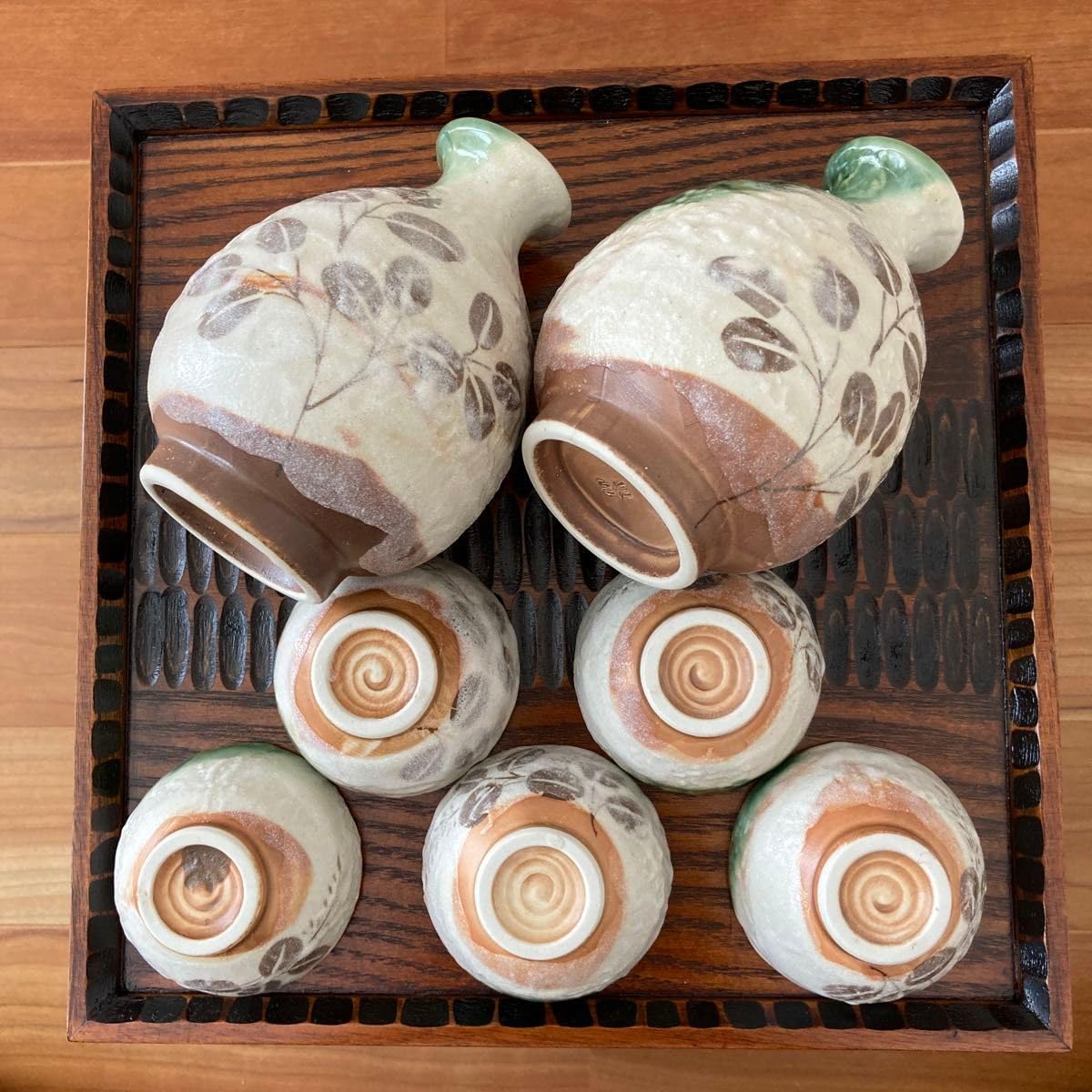 陶器製徳利 2点セット 木箱付き