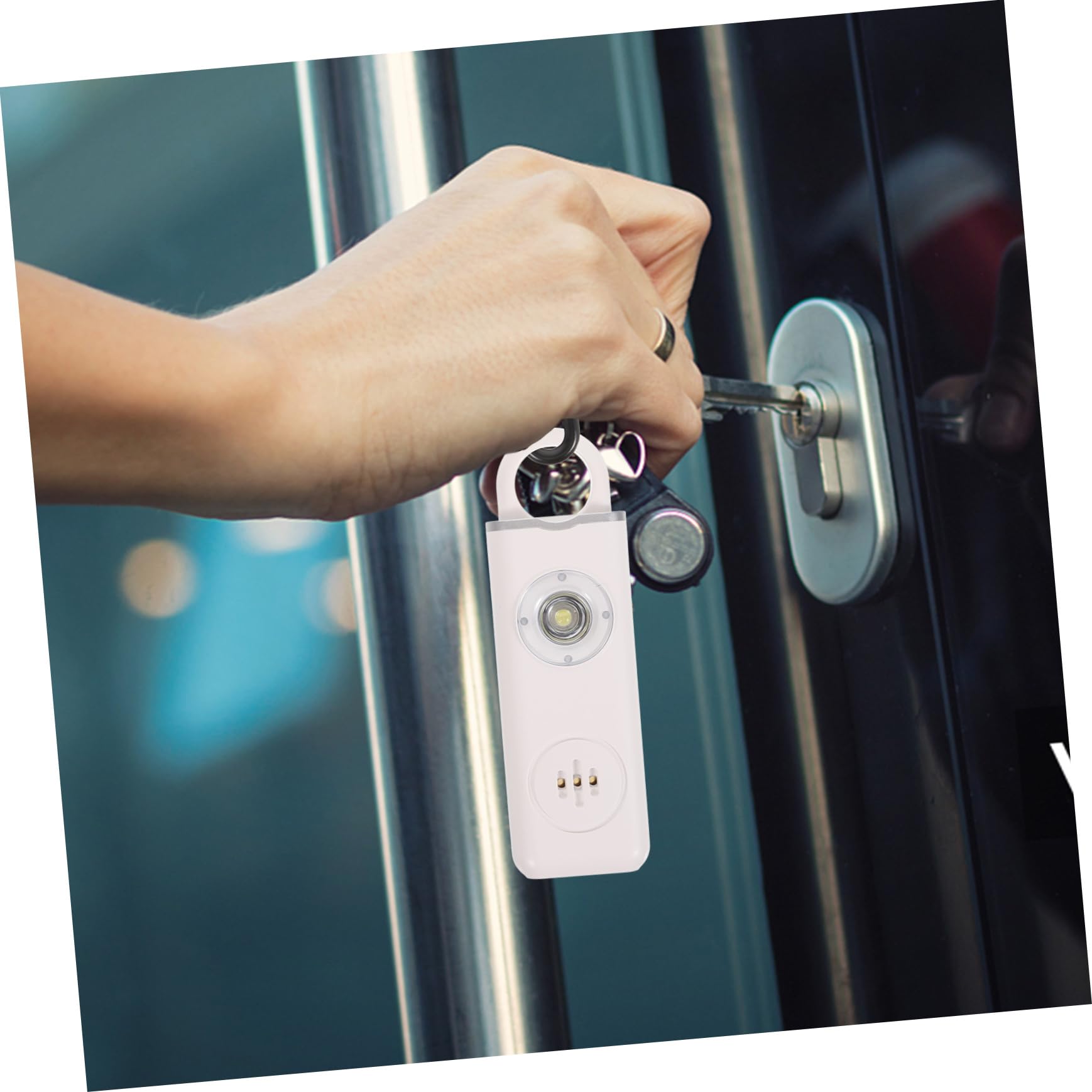 BESPORTBLE Allarme Allarme Personale Ricaricabile Allarme Di Sicurezza Da Donna - Inglese Kit Portatile Lucchetto Per Porta