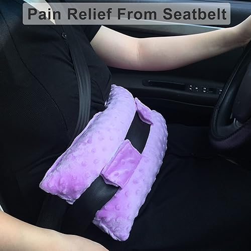 Miniatura 2 de Almohada de histerectomía para cinturón de seguridad con bolsillo para bolsa de hielo, después de la cirugía abdominal, cojín cómodo, regalo de