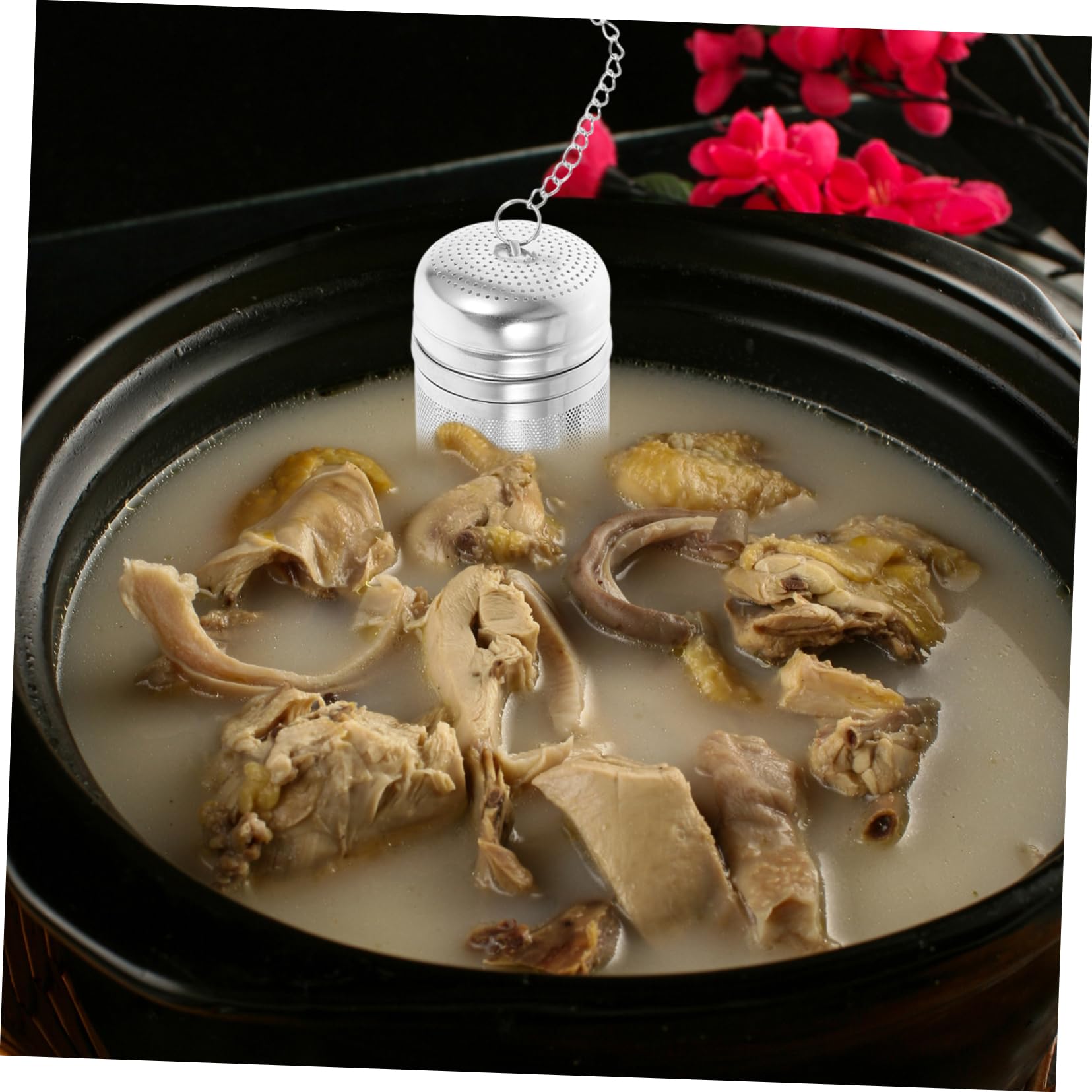 3 Bolas De Especias Y Té De Acero Inoxidable - Con Cadena Y Malla Fina | Para Infusiones, Cocina Y Bebidas