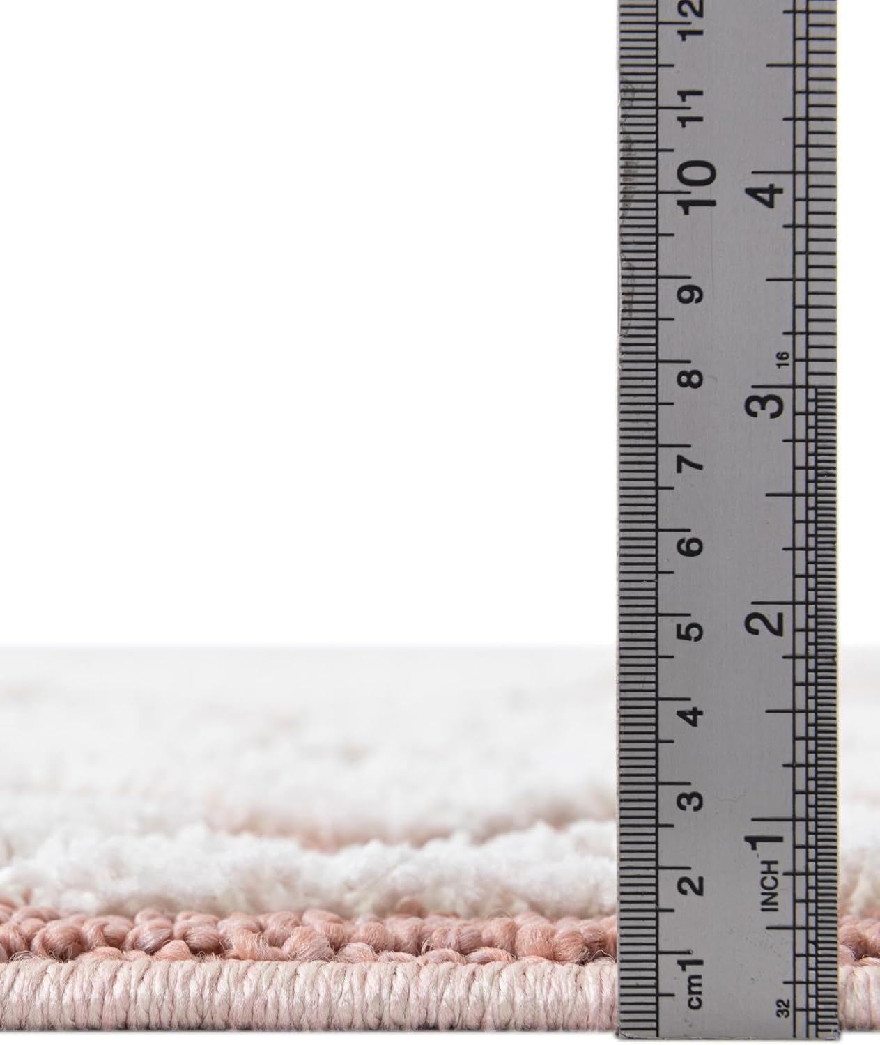 Rugs.com Boho Collection Rug – 4 Ft Runner Pink Medium-Pile Rug Perfect for Hallways, Entryways