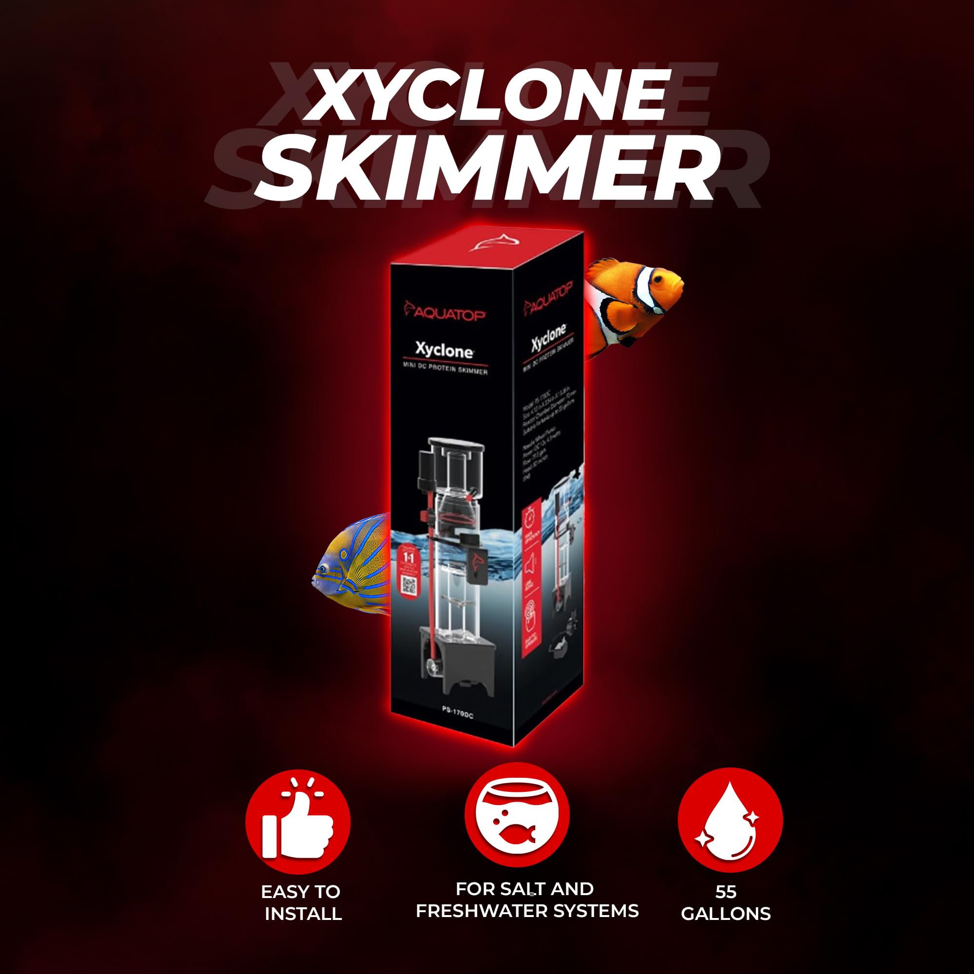 Amazon.com : Aquatop Xyclone Mini DC Protein Skimmer – Filtration