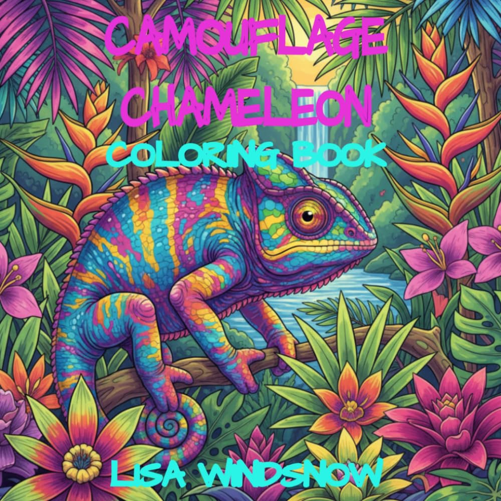 CAMOUFLAGE CHAMELEON: COLORING BOOK (CHAMELEONS, LIZARDS AND FROGS)