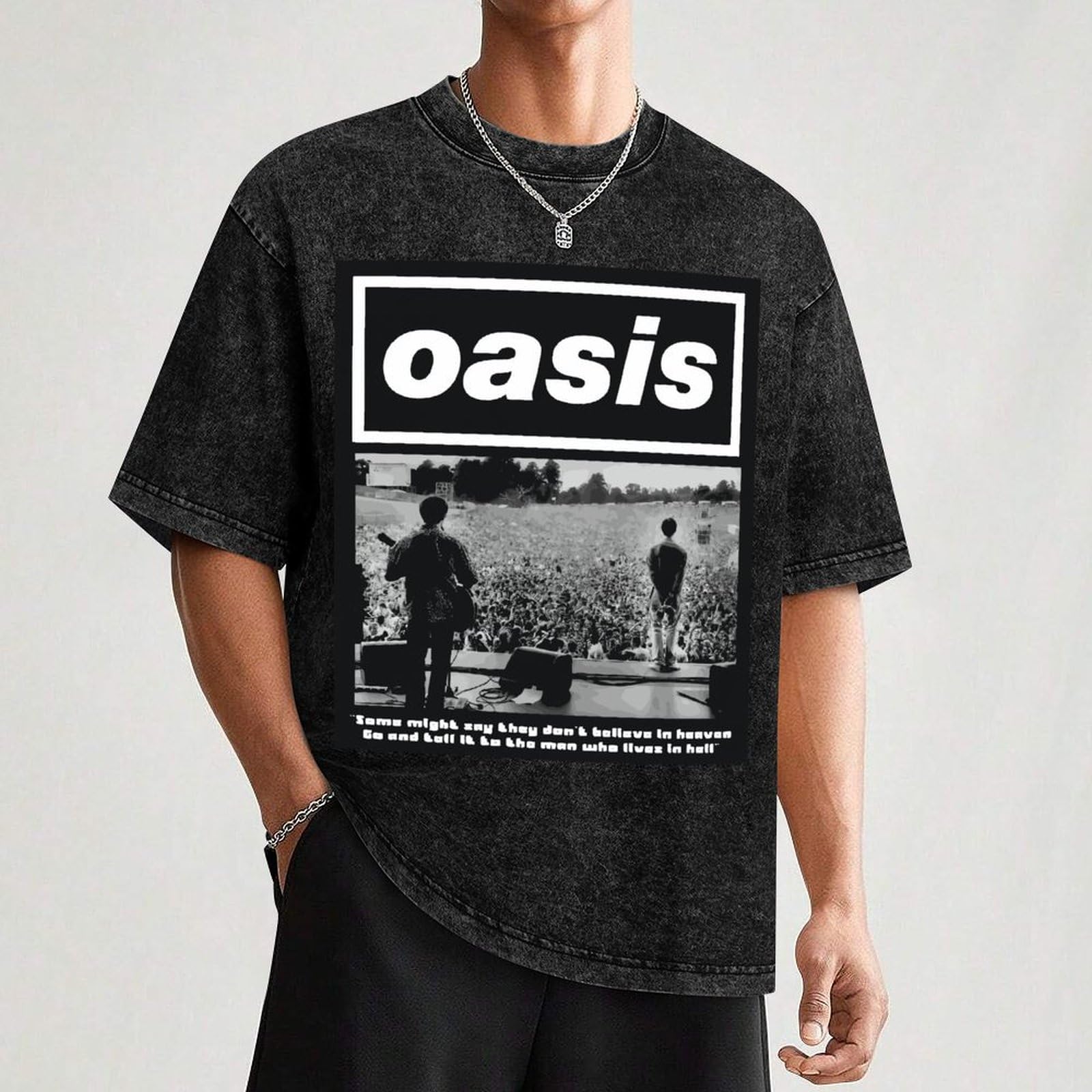 Amazon.co.jp: オアシス OASIS バンド Tシャツ メンズ 半袖 綿 大きい