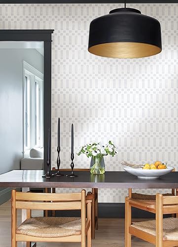 Miniatura 3 de Papel tapiz gris Alix Peel & Stick