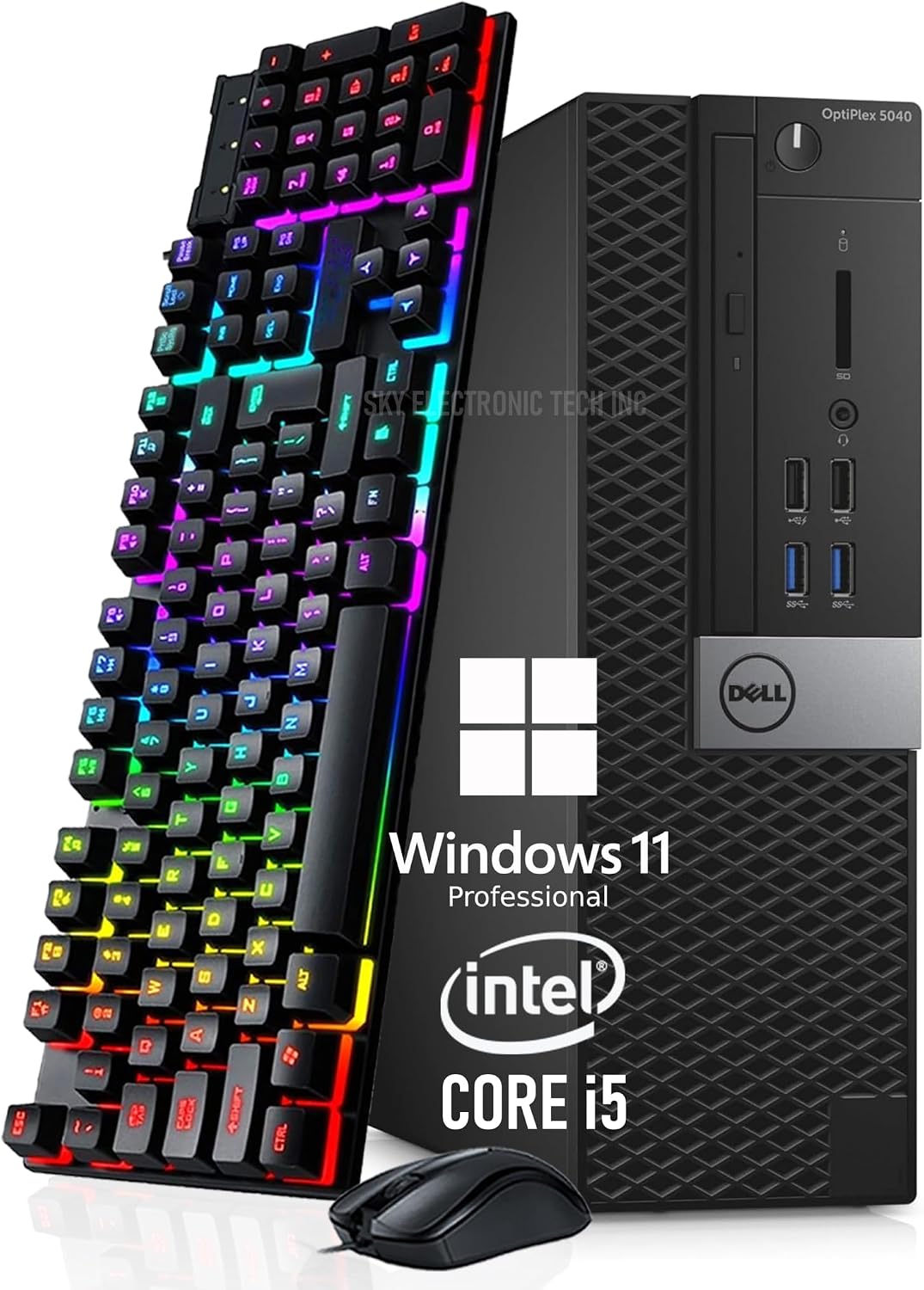 Dell OptiPlex 5040 SFF Desktop Computer PC, Intel Core i5-6500, 8 GB DDR4 RAM, 256 GB SSD, Keyboard & Mouse, WiFi, Bluetooth, HDMI, Business Desktop PC, Windows 11 Pro (Renewed)