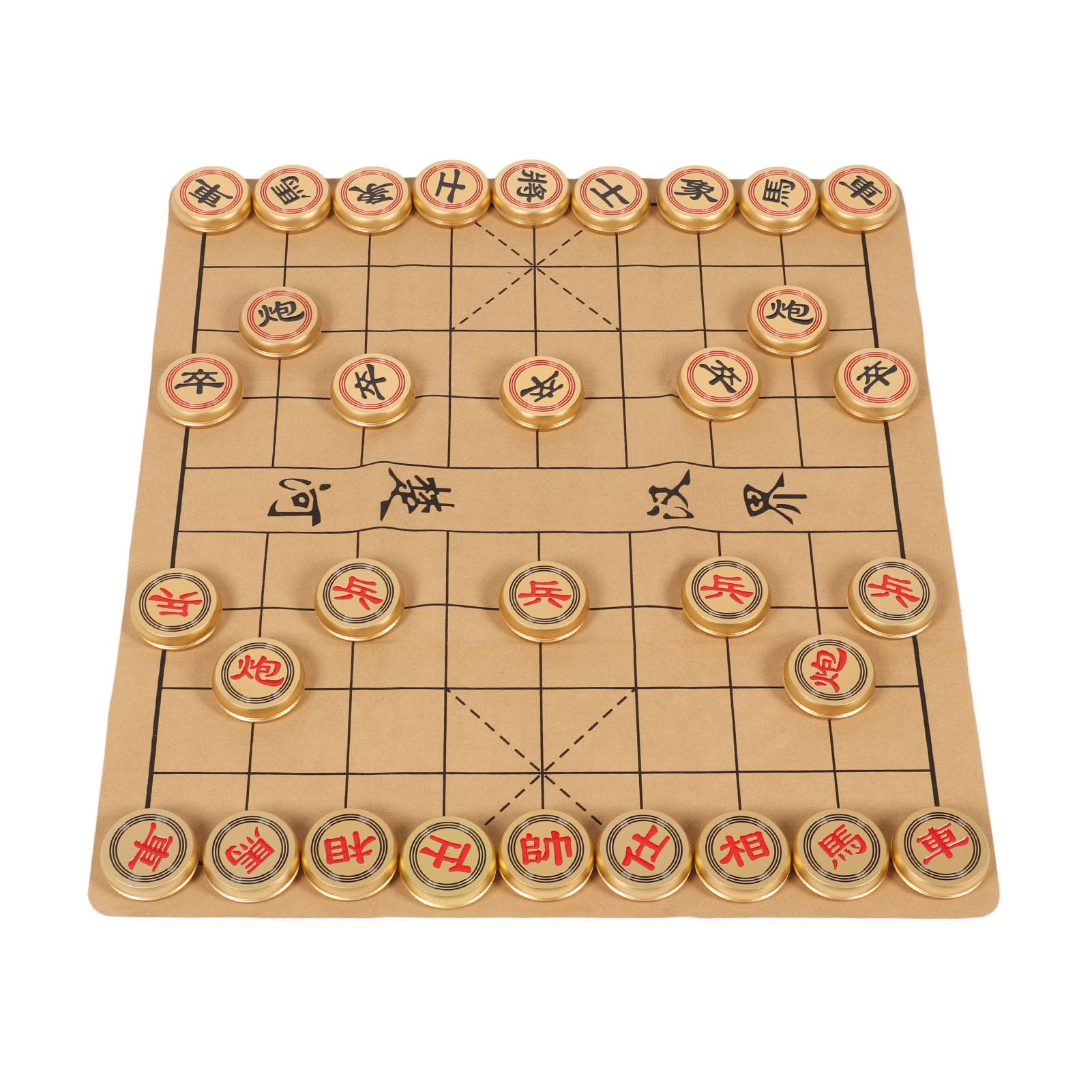 Set di Scacchi Cinesi Gioco di Strategia Tradizionale in Lega di Alluminio Durevole per Riunioni di Famiglia di 2 Giocatori 24,02x21,26 Pollici