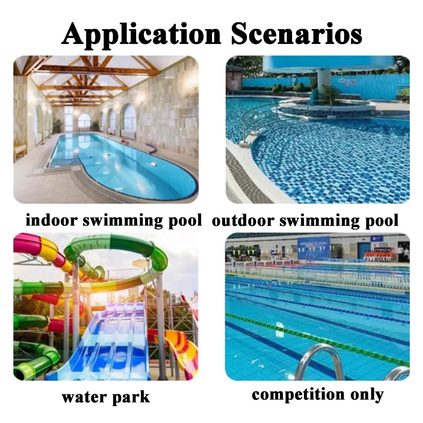Ligne de sécurité flottante de 15 m avec bouée de séparation pour piscines intérieures et extérieures, parcs aquatiques et sources chaudes