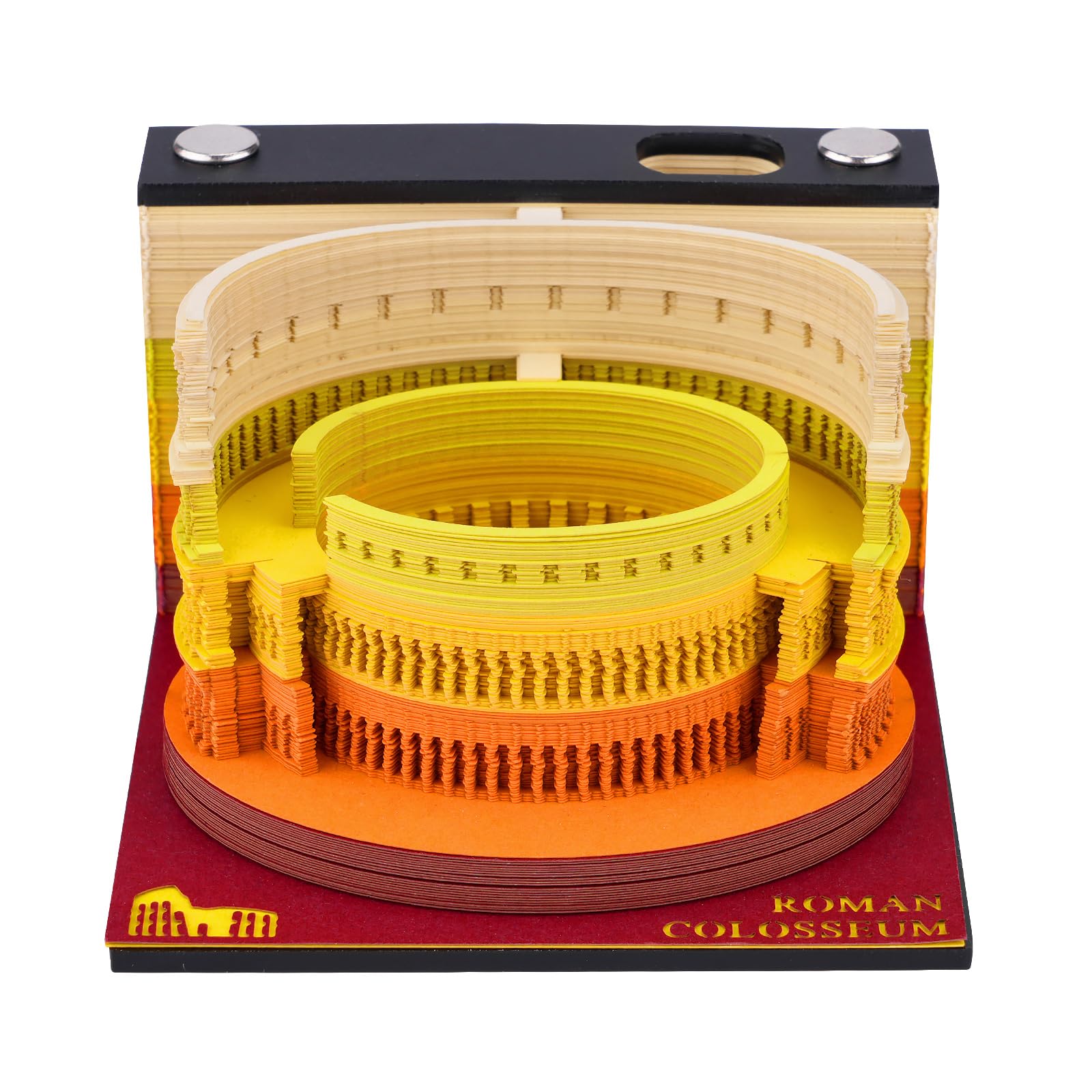Calendario 3D 2026 – Il Colosseo | Il tuo calendario personale con modello di carta 3D | Decorazione da scrivania originale e incantevole decorazione invernale