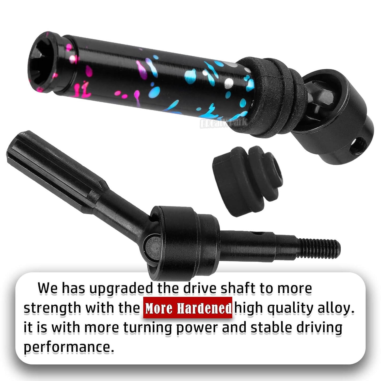 Drive Shaft Axles Upgrades Part for 1/10 4WD Slash/Rustler/Stampede/Jat0 4X4(BL-2s)(VXL),F0rd F15O,RC Front & Rear Steel DriveShaft CVD w/Hex Hops Up,#9051#9052,Colour