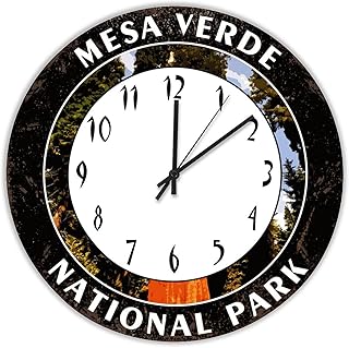 Sequoia National Park Farmhouse Vintage Round Wooden Wall Clock 12in Silent Non-Ticking Battery Operated Wood Clock for Living Room Office Wall Art Home Decor Housewarming Gift