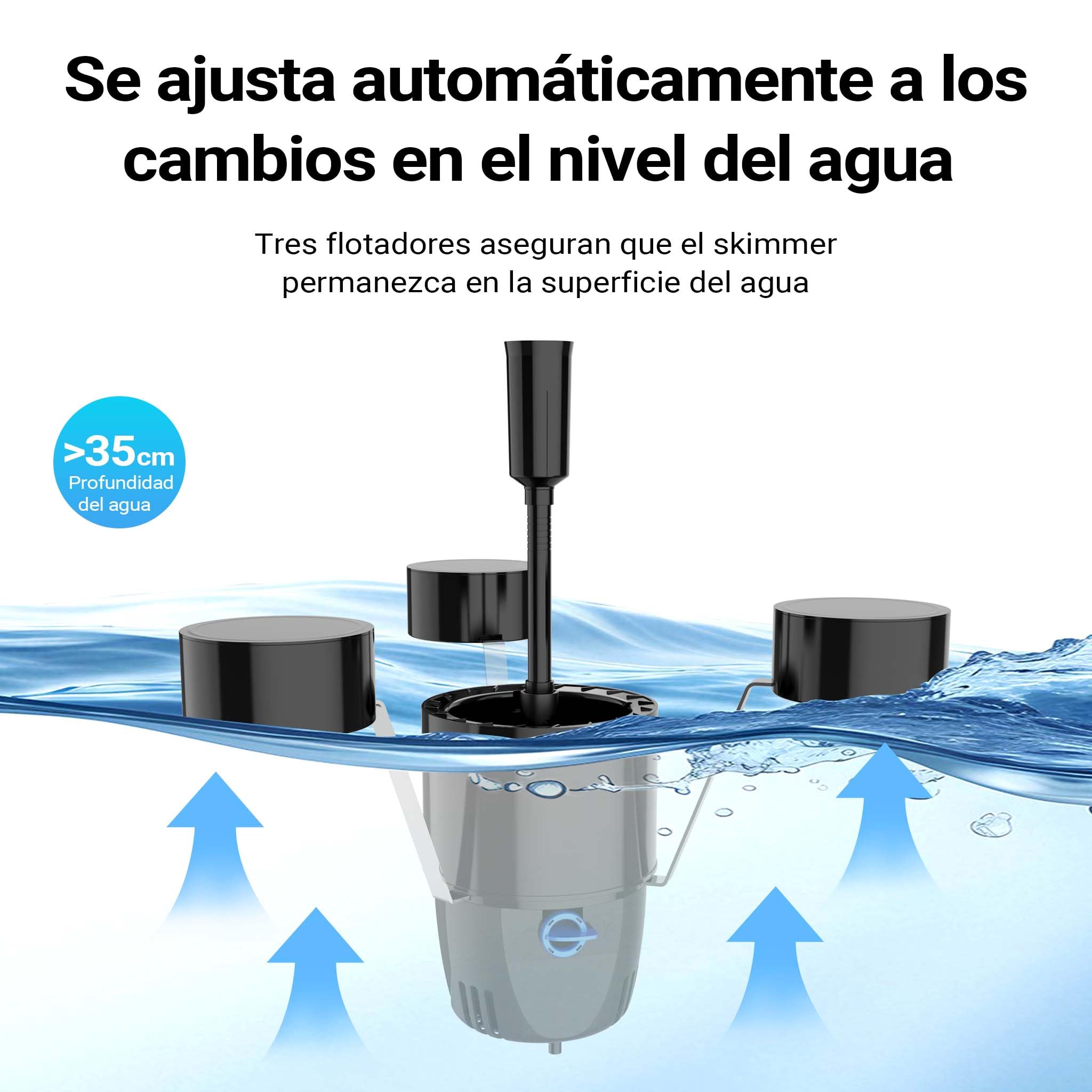 SunSun CSP-250 Skimmer Flotante para Estanque y Fuente con Bomba 2500l/h 45W Mantenimiento Estanque