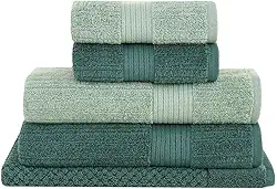 Jogo de Toalhas Buddemeyer Fio Penteado Canelado Gigante Verde/Verde 5 peças