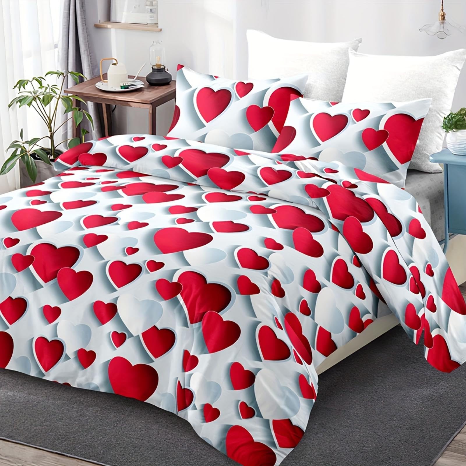 Parure de lit housse de couette 220x240 et 2 taies d'oreiller 50x75