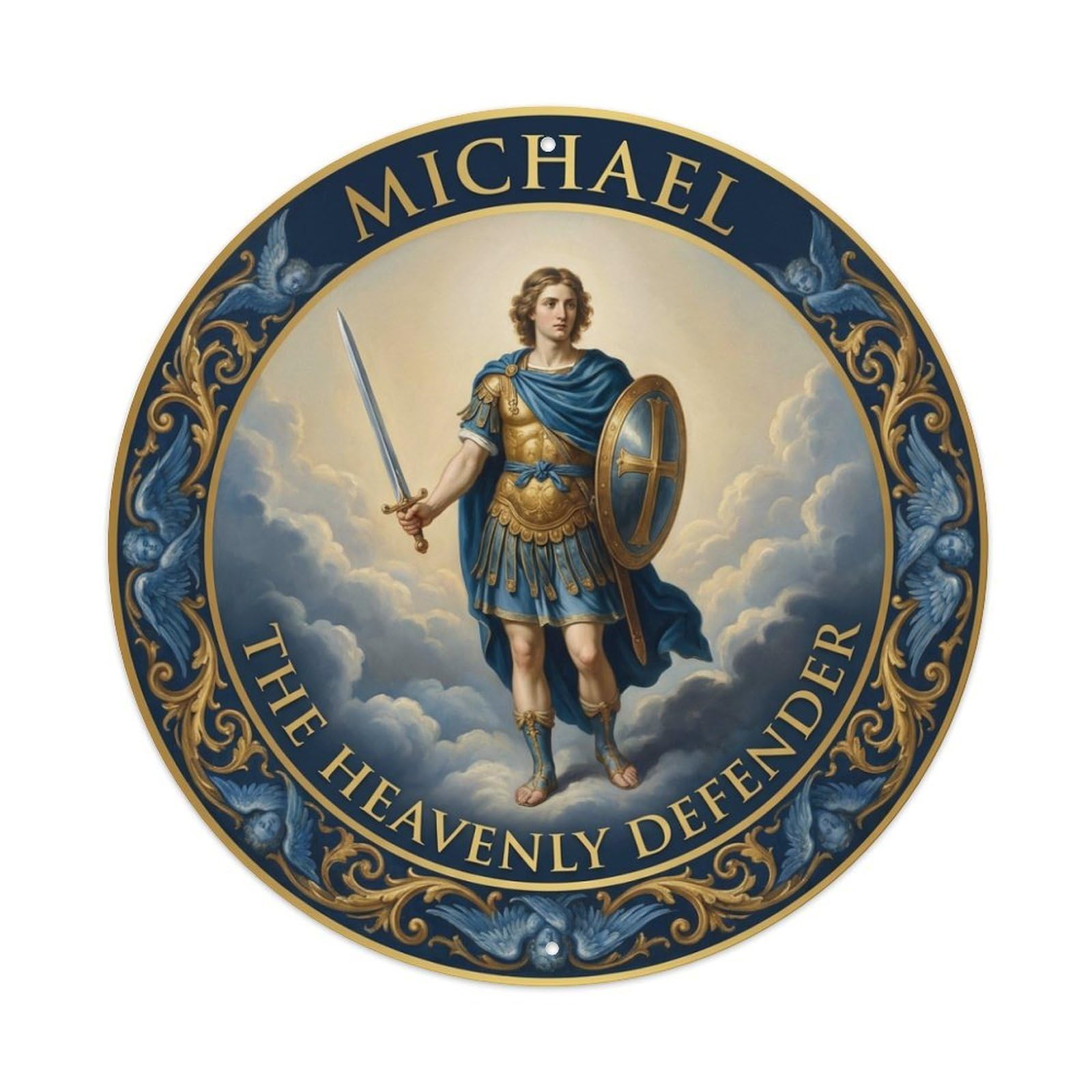 Judgment St Michael Archangel The Heavenly Defender Metal Tin Sign