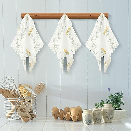 Miniatura 5 de Beige Floral Contemporary Soft Decor Dish Clothes for Washing Dishes Quick Dry 6 Pack Cooking Towels for Bathroom Oven
