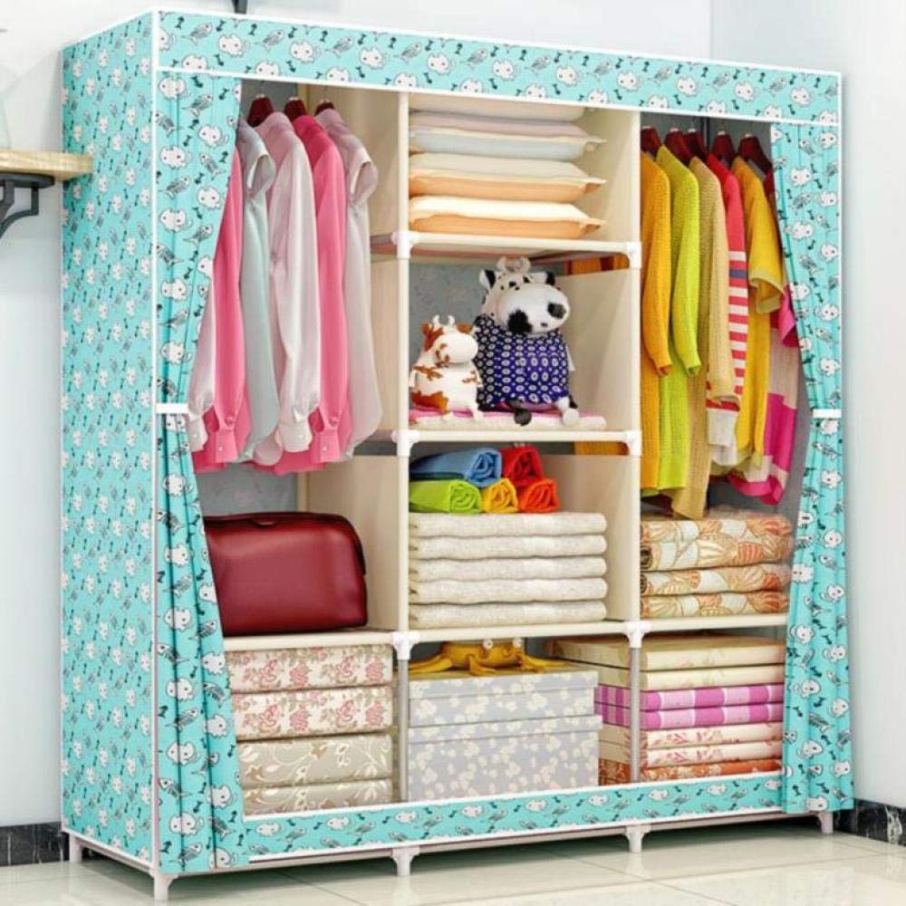 WARDROBE Armadio Armadio Portatile Armadio per La Casa Camera da Letto Tessuto Non Tessuto Armadio Armatura in Piedi Organizzatore Portaoggetti Organizzatore per Camera da Letto,G