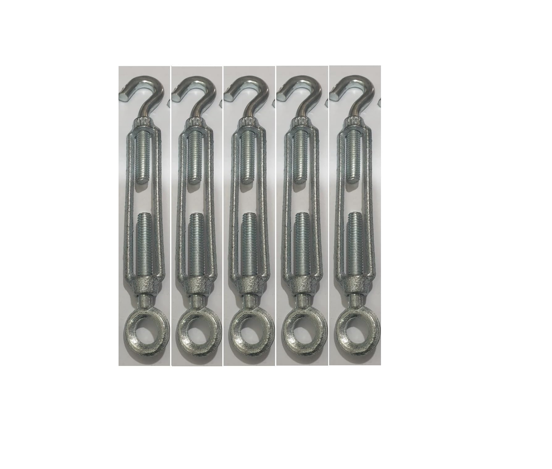 Galvanized Turnbuckle Hook and Eye Light Duty Wire Rope Tension (5, M10)-image-39