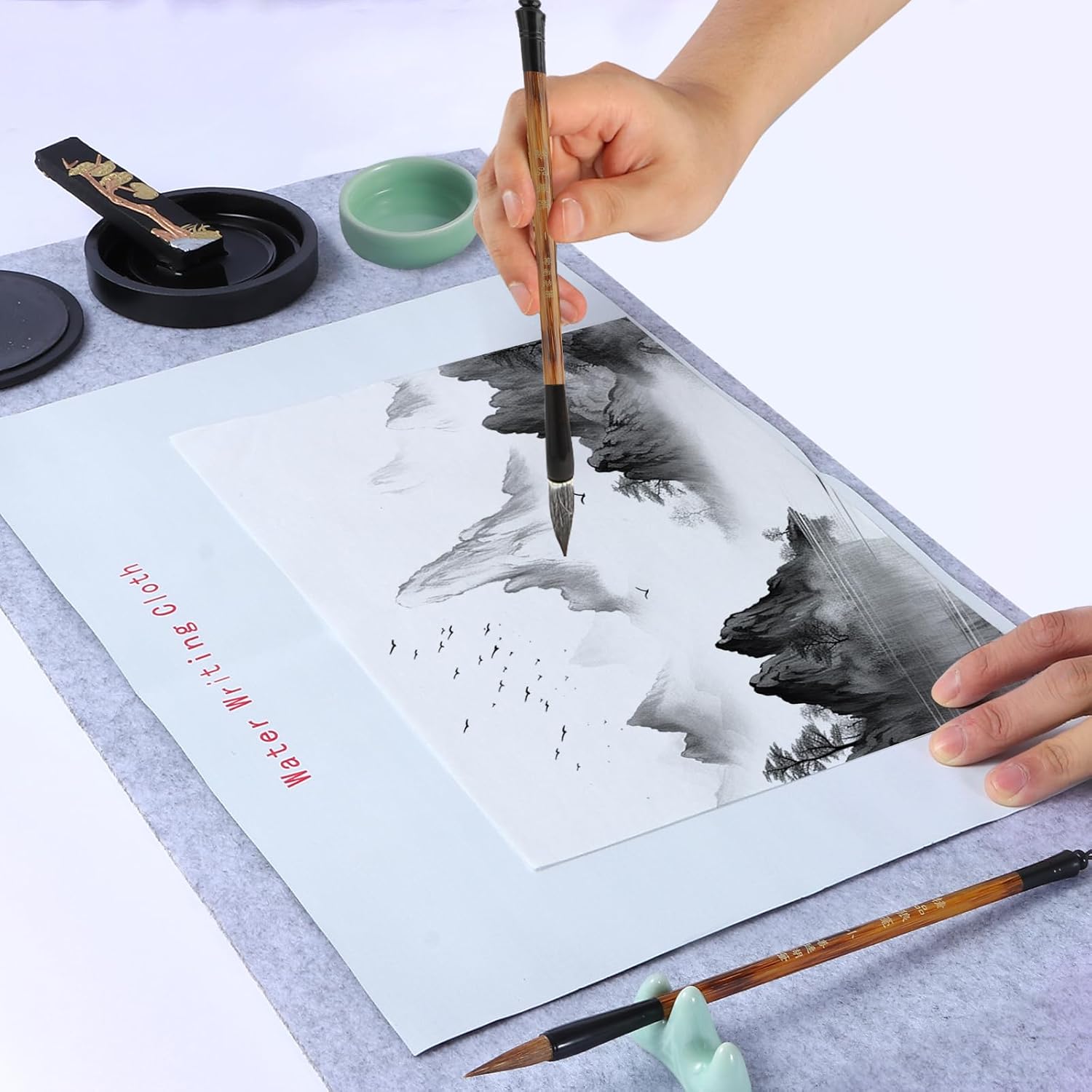 Chinese Calligraphy Brushes Set,Professional Sumi Water Writing, Japanese Painting Set for Beginners
