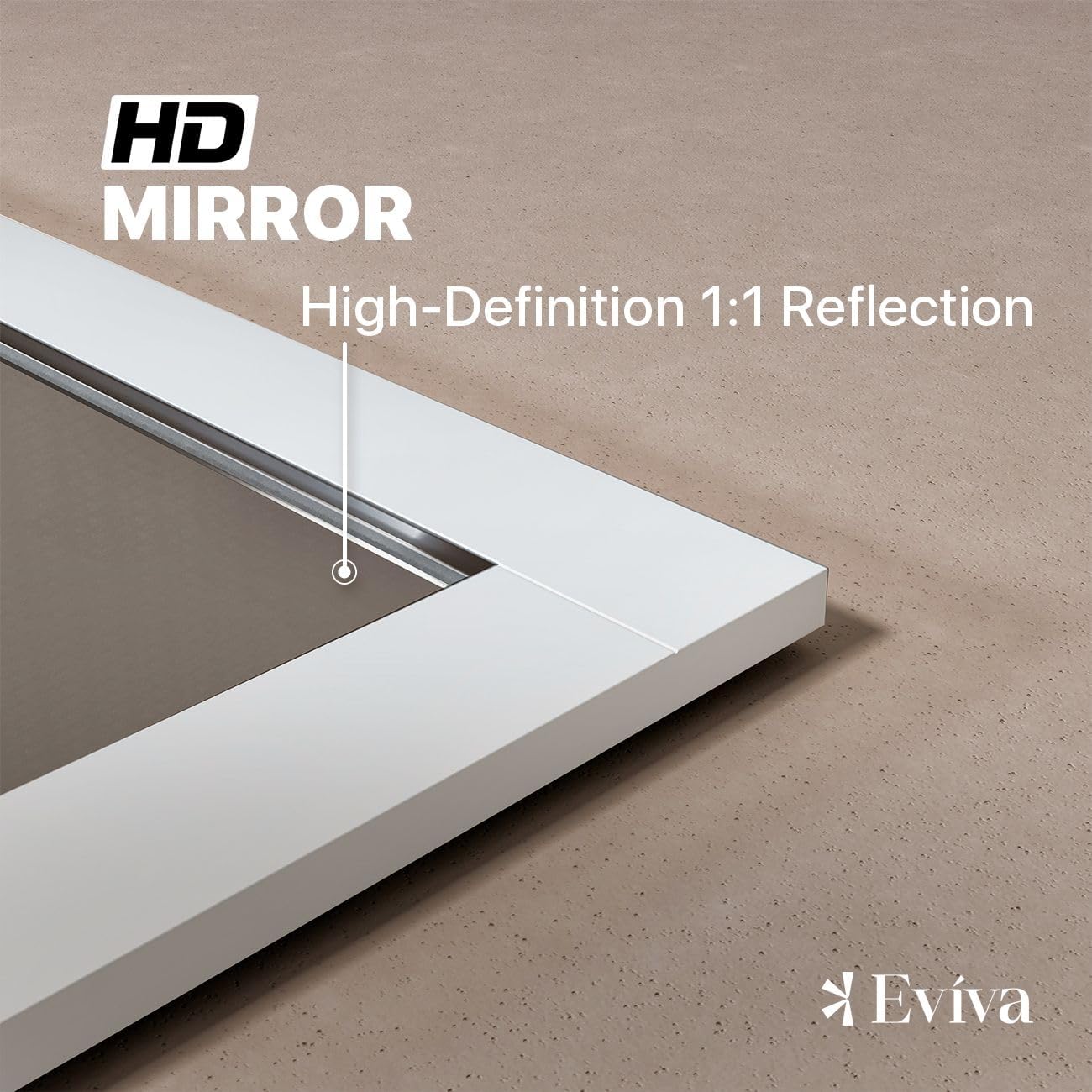 Eviva Aberdeen 60" x 30" Rectangular White Wooden Framed Mirror