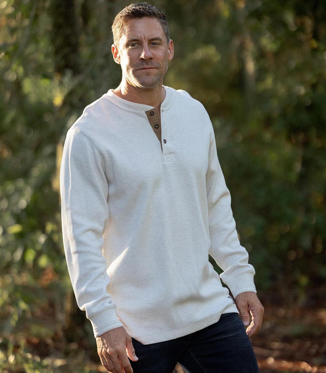 Legendary Whitetails Mens Henley Long Sleeve Thermal Heavyweight Shirt