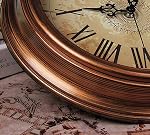 Topkey 12 Inch Wall Clock Silent Non-Ticking Vintage Roman Numerals Round Wall Clocks for Living Room Kitchen Bedroom Home Office (Battery Not Included) - Bronze