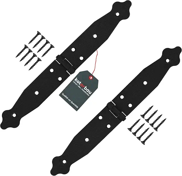 KOTARBAU 2er Set Scharniere 150x150x35mm Schwarz - Gardin Beslag