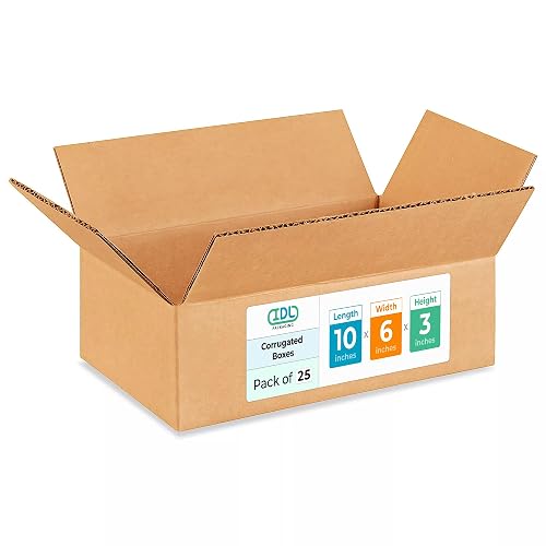 Medium Moving & Shipping Boxes 10"L x 6"W x 3"H,