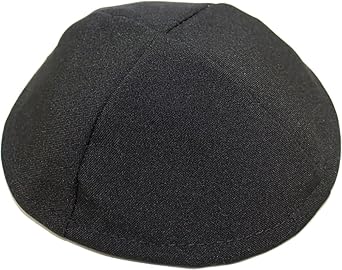 Judaica Place Black Terylene Kippah 4 Part Size 10