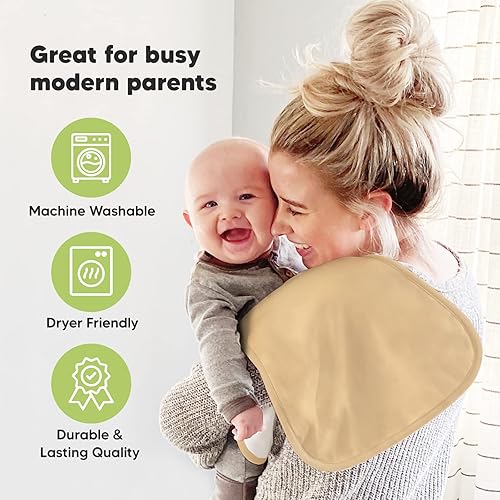 Vista 169 de Paños orgánicos para eructos para bebés niños y niñas, paquete de 5 paños de algodón súper absorbentes para bebés, trapos suaves y afelpados
