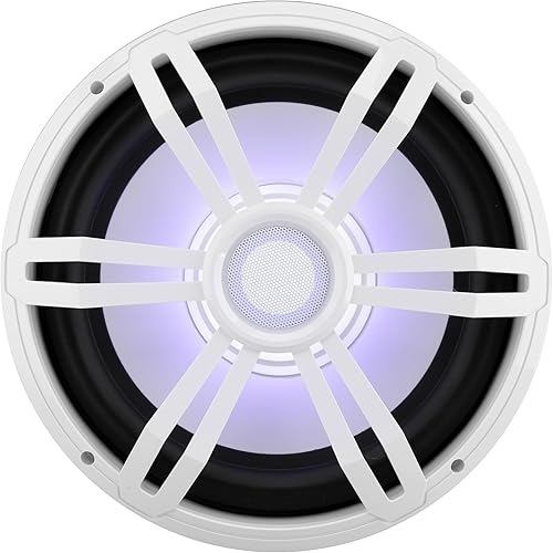 Subwoofer marino delgado de 12 pulgadas, sistema de altavoces de componentes de automóvil impermeable de 500 W y 4 ohmios, cono de polipropileno de