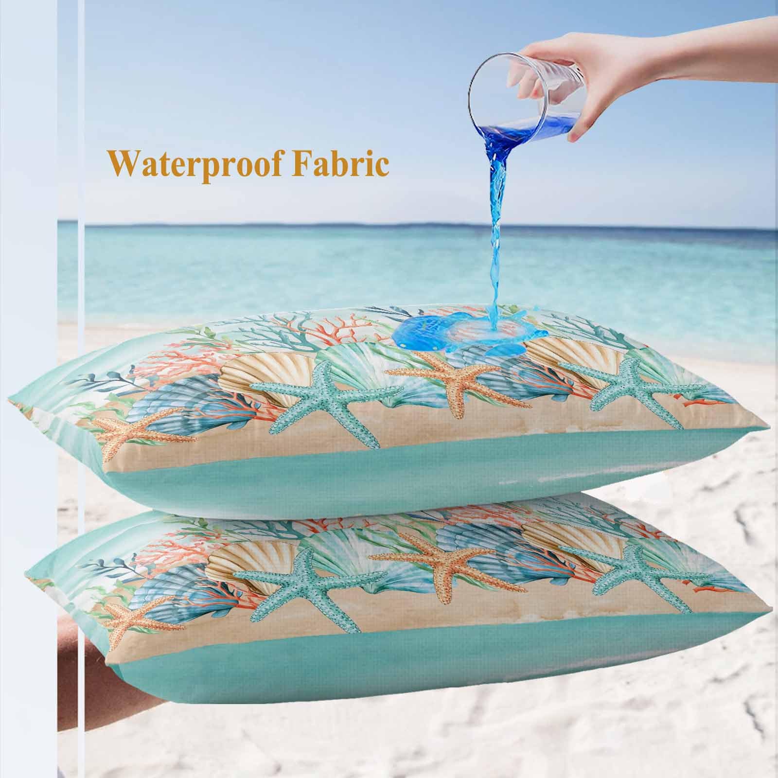 Amazon.com : Lumbar Pillow Covers 20x12 Inch Set of 2, Coastal