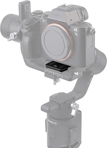 Miniatura 4 de Hersmay Placa de liberación rápida de montaje de cámara de 2.756 in para cardán DJI Ronin SC compatible con ARCA-Swiss/Kirk/Wimberley/Markins/Benro