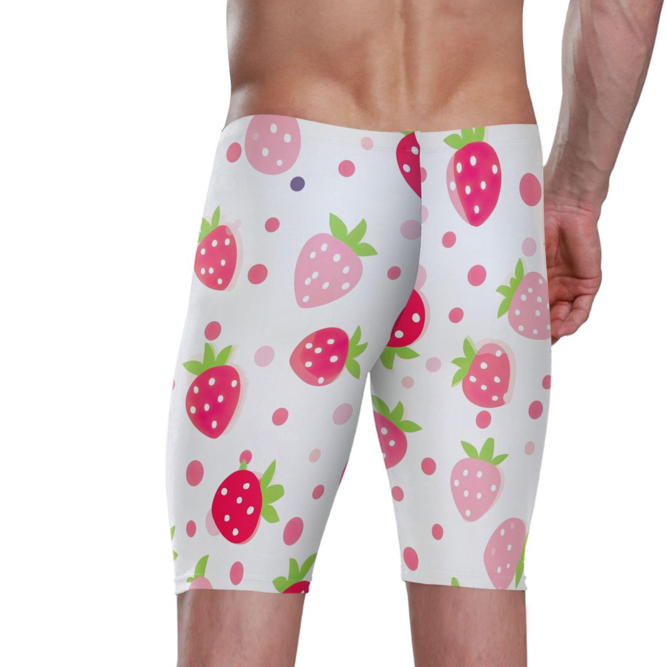 UMIRIKO Strawberry Fruit Men's Swim Jammers Swimsuit M B0401860