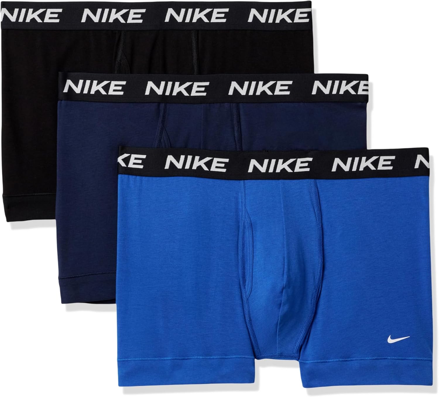 Nike Men's All Day Cotton Stretch Trunk W/Fly Underwear (3-Pack)
