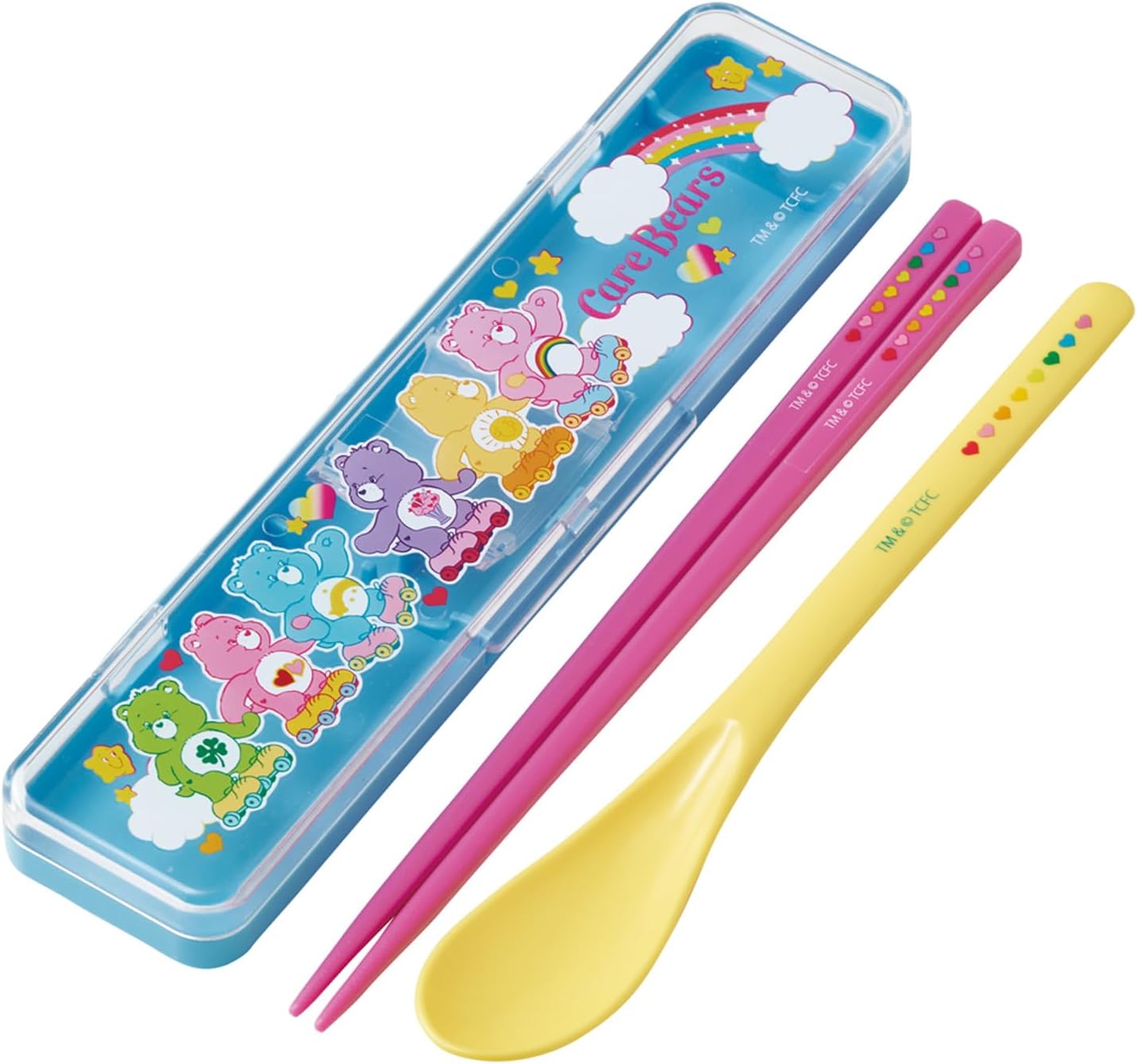 Skater CCS3SA-A Care Bears Chopsticks & Spoon Set, 7.1 inches (18 cm), Made in Japan