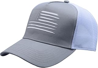 Oversize XXL American Flag Trucker Hat Baseball Cap for Men Women，Adjustale 3D Embossed USA