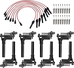 Yoshi Motors Pack Of 8 Ignition Coil And Spark Plug With Wireset Replacement For - View #4
