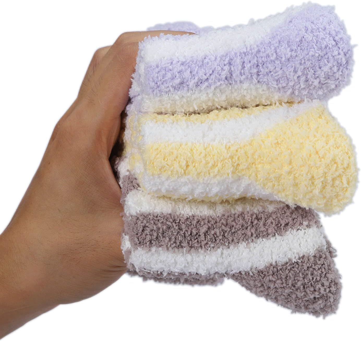 Fuzzy Socks for Women, Soft Fluffy Socks Thick Cozy Plush Socks Christmas Socks for Women 5 Pairs - Image 6