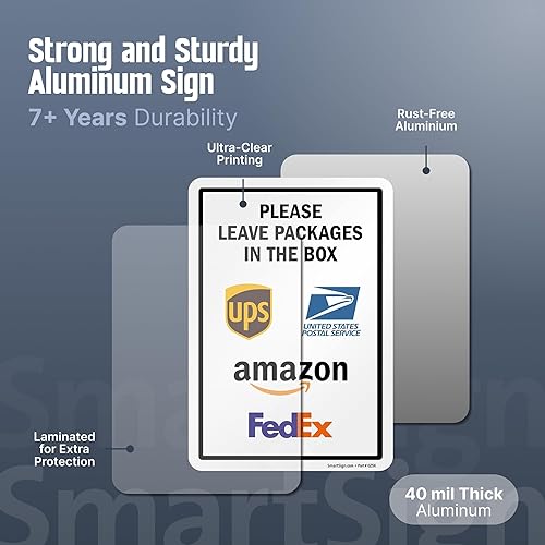 Miniatura 4 de SmartSign Letrero de 10 x 7 pulgadas con estaca de 18 pulgadas, aluminio laminado resistente al óxido de 40 mil, multicolor, juego de 1, fabricado