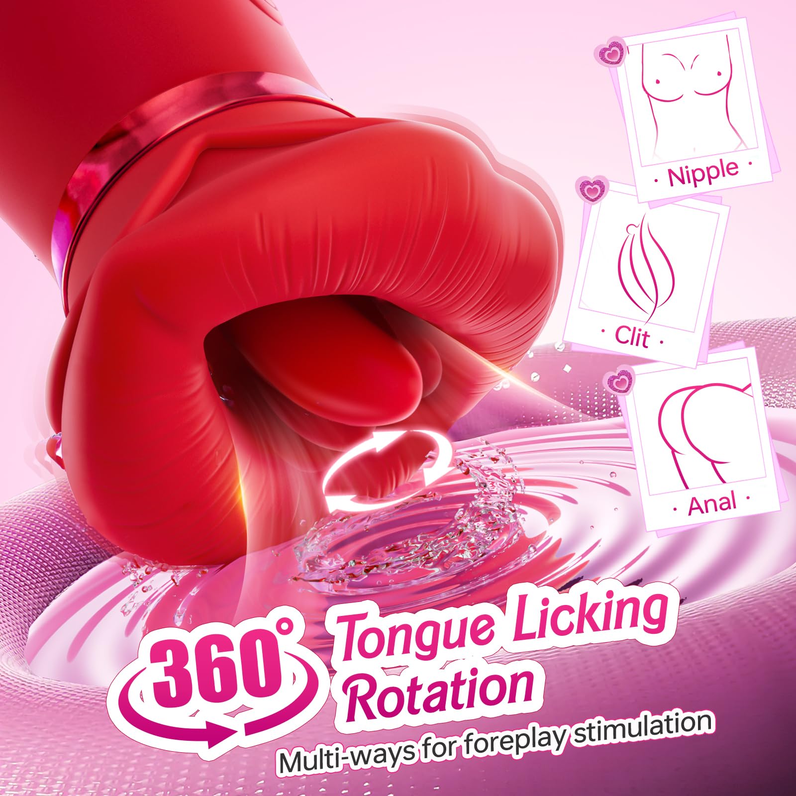 oral sex toy women Licking Tongue Vibrator Oral Sex Dildo Vibrators For... From Gou06, $14.91