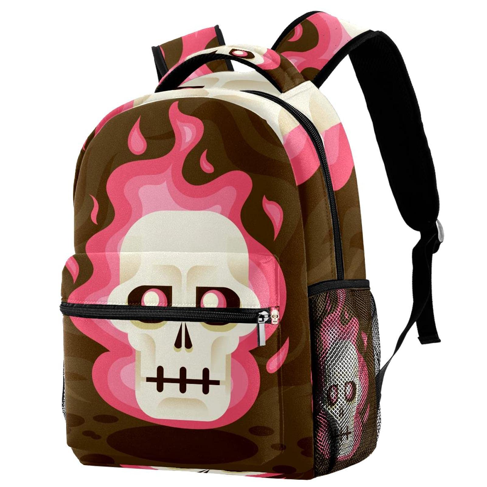 Sac à dos confortable tête de mort rose contre mal de dos