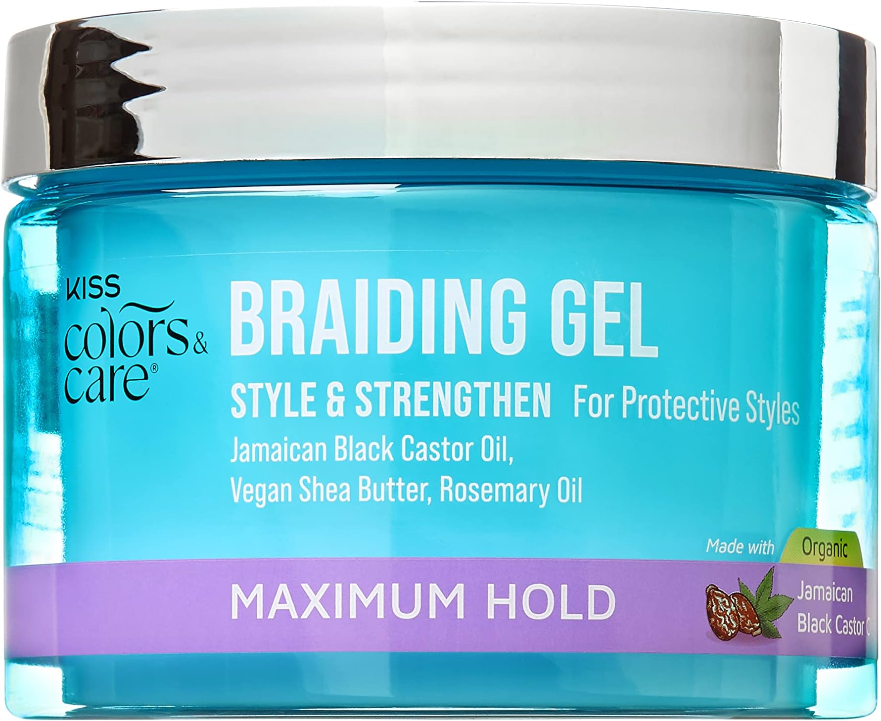 - KISS COLORS & CARE Maximum Hold Braid Gel 6 oz