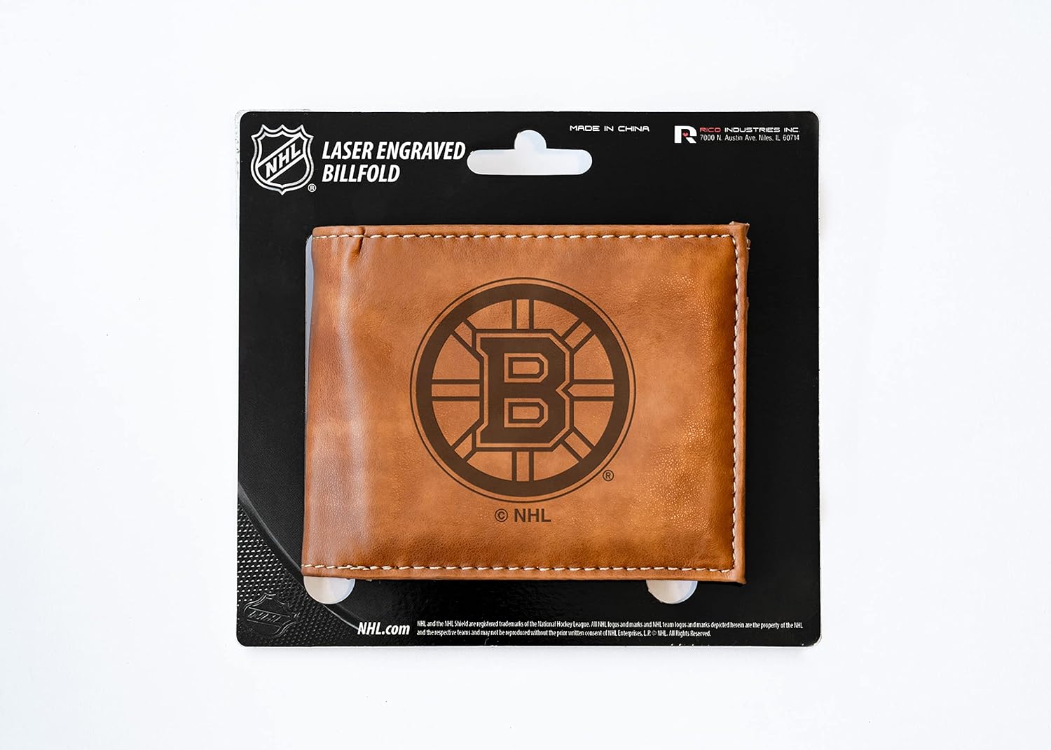 NHL Rico Industries Laser Engraved Billfold Wallet Laser Engraved Bill-fold Wallet - Slim Design - Great Gift