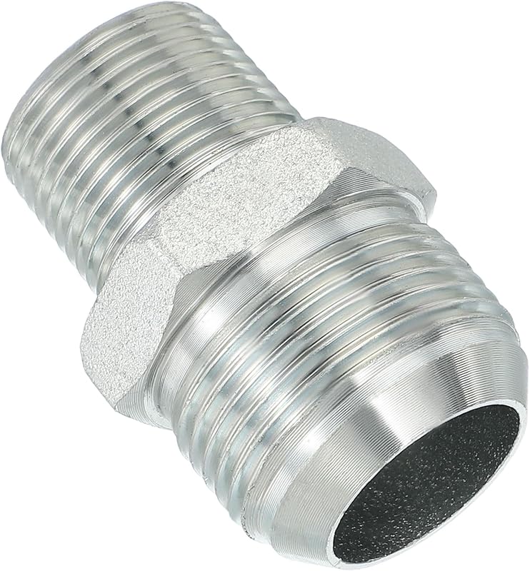 Adaptador de Tubulação PATIKIL JIC 74° Macho x R Macho 3/4" com Restritor de Alimentação de Óleo – 1 unidade