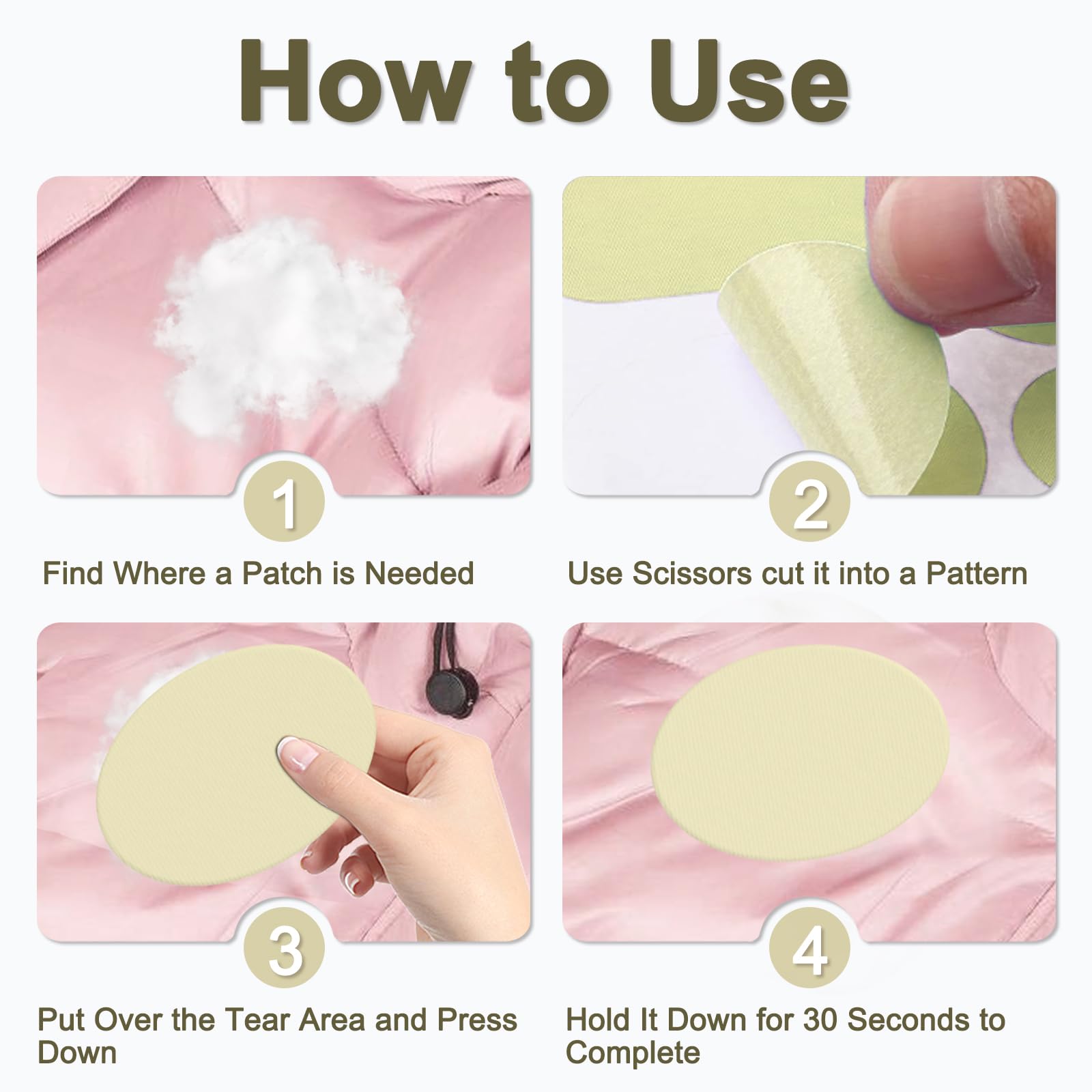 Toppe Autoadesive Per Piumino Skystuff - 45 Pezzi In Nylon, Forme E Dimensioni Diverse, Nere, Per Riparazione - Foto 10