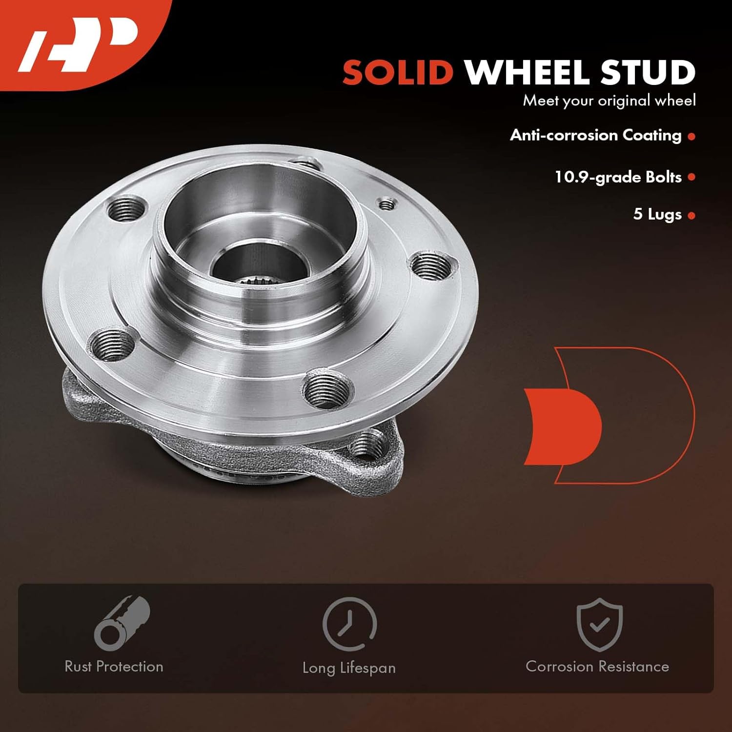 A-Premium 2 x Front Wheel Bearing and Hub Assembly Compatible with Volvo S60 2001-2009, XC70 2003-2007, S80 1999-2006, V70 2001-2007